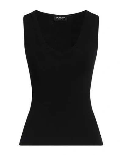 Dondup Woman Top Black Size 2 Viscose, Polyester