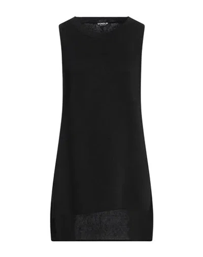 Dondup Woman Top Black Size 2 Cotton, Viscose, Polyester