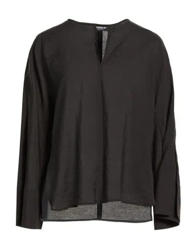 Dondup Woman Top Black Size 4 Lyocell, Polyamide