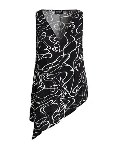 Dondup Woman Top Black Size 6 Viscose