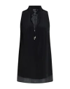 Dondup Woman Top Black Size 8 Acetate, Silk In Black