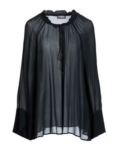 Dondup Woman Top Black Size 8 Viscose