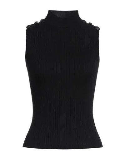 Dondup Woman Top Black Size 8 Viscose, Polyester, Polyamide