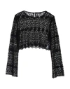 Dondup Woman Top Black Size L Cotton, Polyester In Black