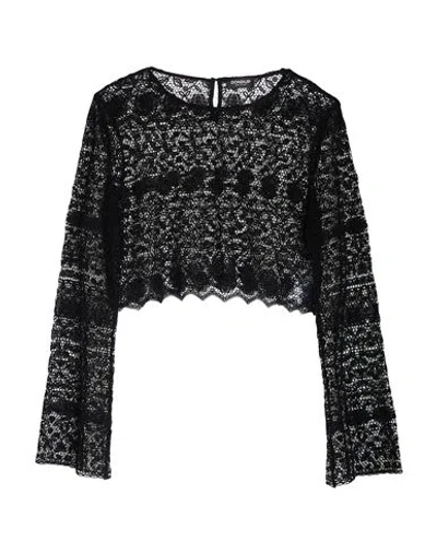 Dondup Woman Top Black Size L Cotton, Polyester