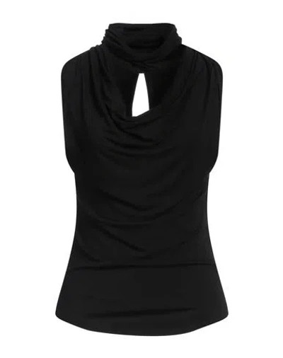 Dondup Woman Top Black Size L Modal, Cashmere, Elastane
