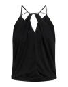Dondup Woman Top Black Size M Polyester In Black