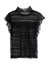 Dondup Woman Top Black Size Xs Polyamide, Cotton, Polyester