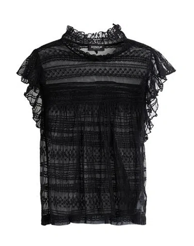 Dondup Woman Top Black Size Xs Polyamide, Cotton, Polyester