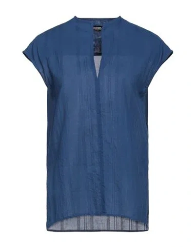Dondup Woman Top Blue Size 6 Cotton