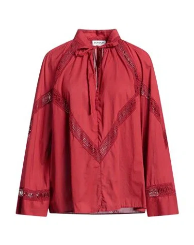 Dondup Woman Top Brick Red Size 12 Cotton