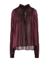 Dondup Woman Top Burgundy Size 6 Viscose In Red