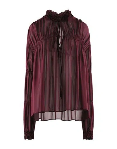 Dondup Woman Top Burgundy Size 6 Viscose In Red