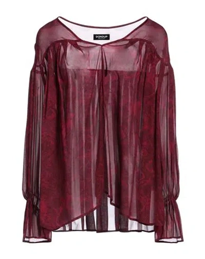 Dondup Woman Top Garnet Size 6 Viscose In Red