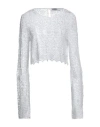 Dondup Woman Top Ivory Size M Cotton, Polyester