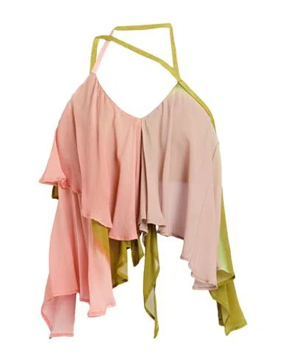 Dondup Woman Top Light Green Size 6 Viscose