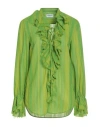 Dondup Woman Top Light Green Size 8 Cotton, Viscose
