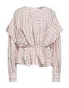 Dondup Woman Top Light Pink Size 6 Cotton, Polyamide