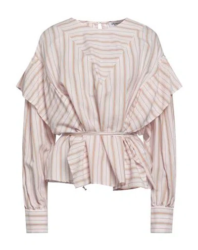 Dondup Woman Top Light Pink Size 6 Cotton, Polyamide