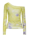 Dondup Woman Top Lime Green Size L Polyamide, Elastane In Green
