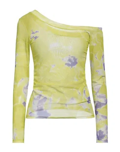 Dondup Woman Top Lime Green Size L Polyamide, Elastane