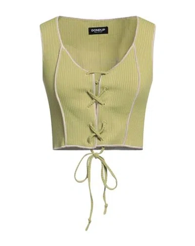 Dondup Woman Top Lime Green Size M Polyacrylic, Cotton, Elastane