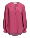 Dondup Woman Top Mauve Size 8 Acetate, Silk In Purple