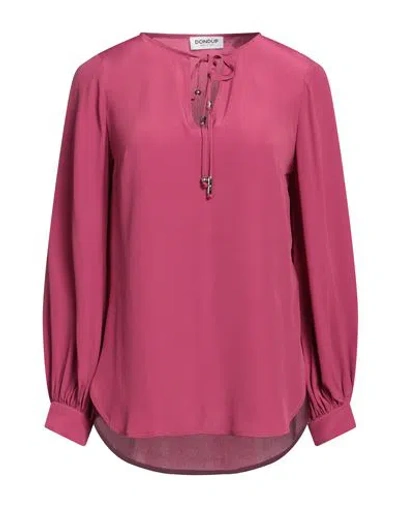Dondup Woman Top Mauve Size 8 Acetate, Silk In Purple