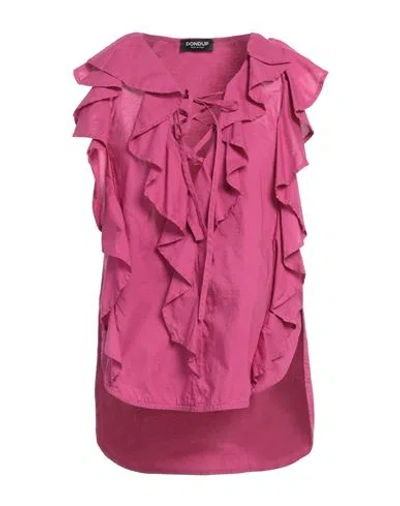 Dondup Woman Top Mauve Size S Cotton In Purple