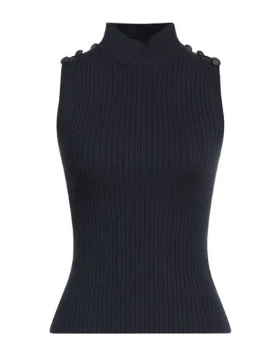 Dondup Woman Top Midnight Blue Size 6 Viscose, Polyester, Polyamide