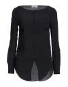 Dondup Woman Top Navy Size 2 Viscose, Silk In Navy