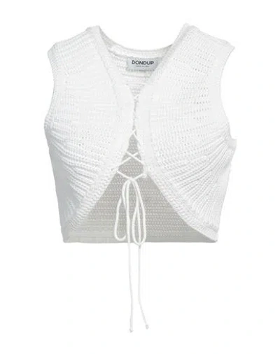 Dondup Woman Top Off White Size 6 Polyamide