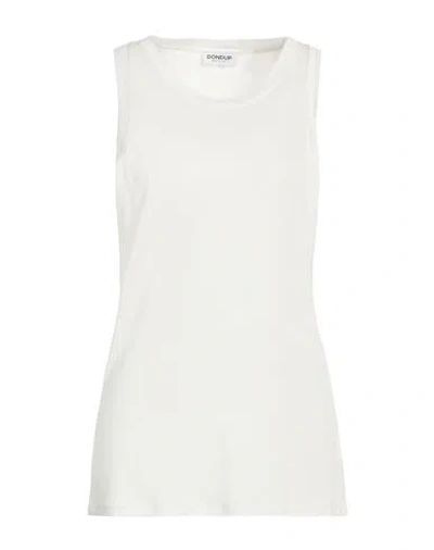 Dondup Woman Top Off White Size L Viscose, Modal, Silk