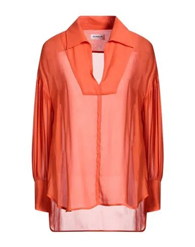 Dondup Woman Top Orange Size 4 Viscose In Red