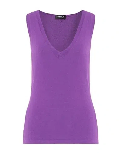 Dondup Woman Top Purple Size 6 Viscose, Polyester