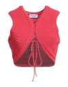 Dondup Woman Top Red Size 6 Polyamide In Red