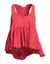 Dondup Woman Top Red Size S Cotton