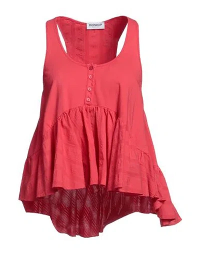 Dondup Woman Top Red Size S Cotton