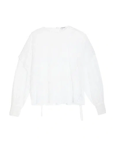Dondup Woman Top White Size M Viscose, Polyamide, Polyester