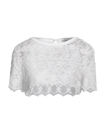 Dondup Woman Top White Size M Viscose, Polyester