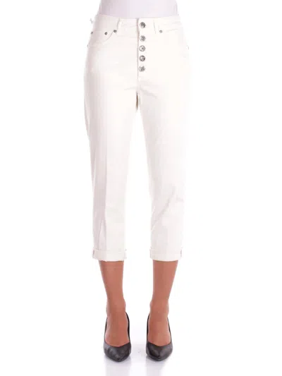 Dondup Woman Trousers Dp268b Gse043ptd 005 Pants Koons Bott Jewel Milk In White