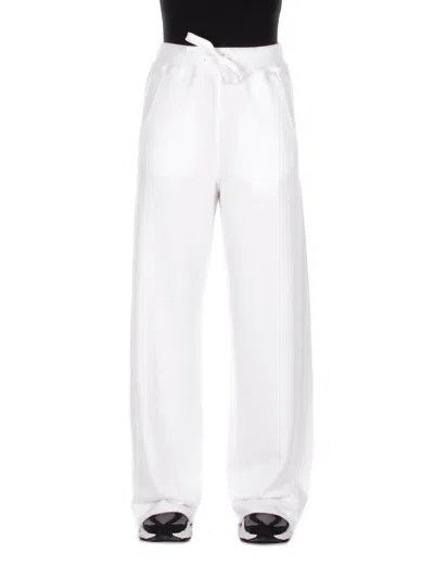 Dondup Woman Trousers Dp860kf0254d 000 Trousers In White Sweatshirt In Transparent