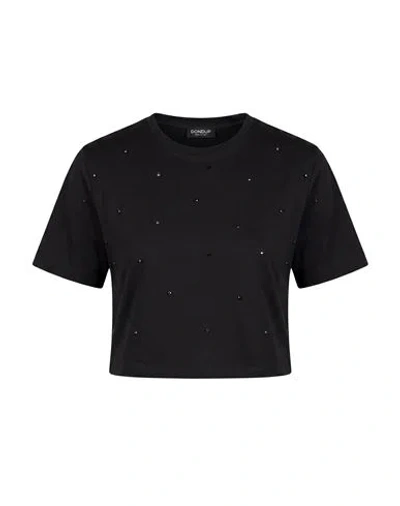 Dondup Woman T-shirt Black Size M Cotton