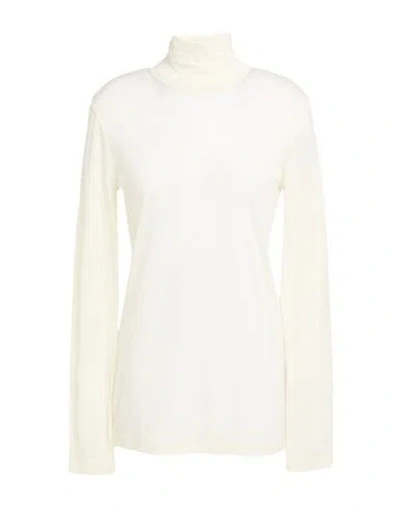 Dondup Woman T-shirt Ivory Size L Wool, Polyamide In Neutral