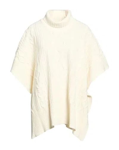 Dondup Woman Turtleneck Cream Size 6 Wool, Polyamide In Yellow