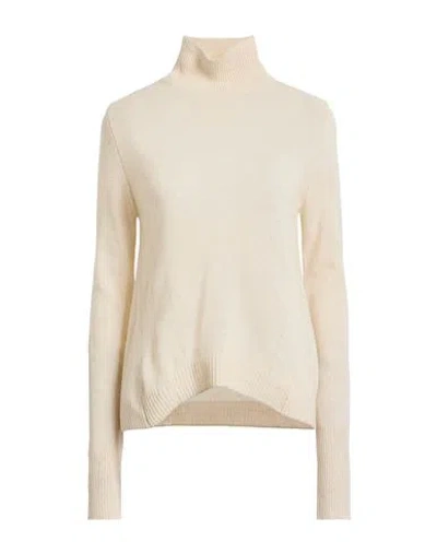 Dondup Woman Turtleneck Ivory Size 8 Wool, Cashmere In Pink