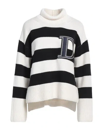 Dondup Woman Turtleneck Off White Size 6 Wool