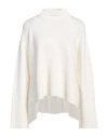 Dondup Woman Turtleneck White Size 8 Wool In White