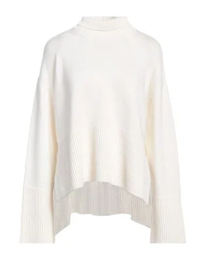 Dondup Woman Turtleneck White Size 8 Wool
