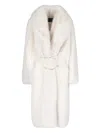 Dondup Long-sleeved Coat In White